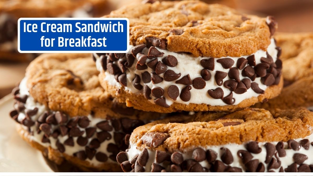 Ice Cream Sandwich for Breakfast