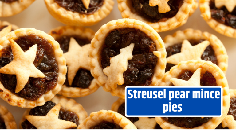 Streusel pear mince pies